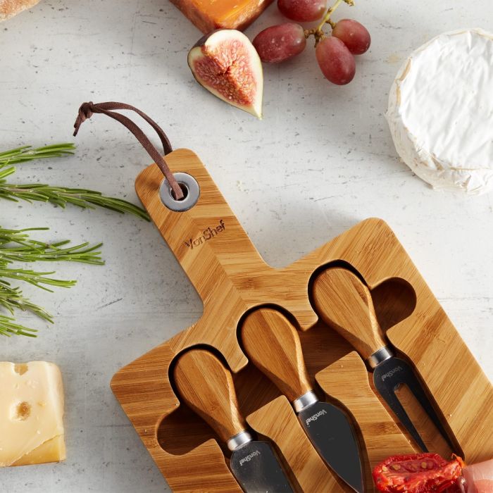 Herringbone Cheese Board & Knife Set