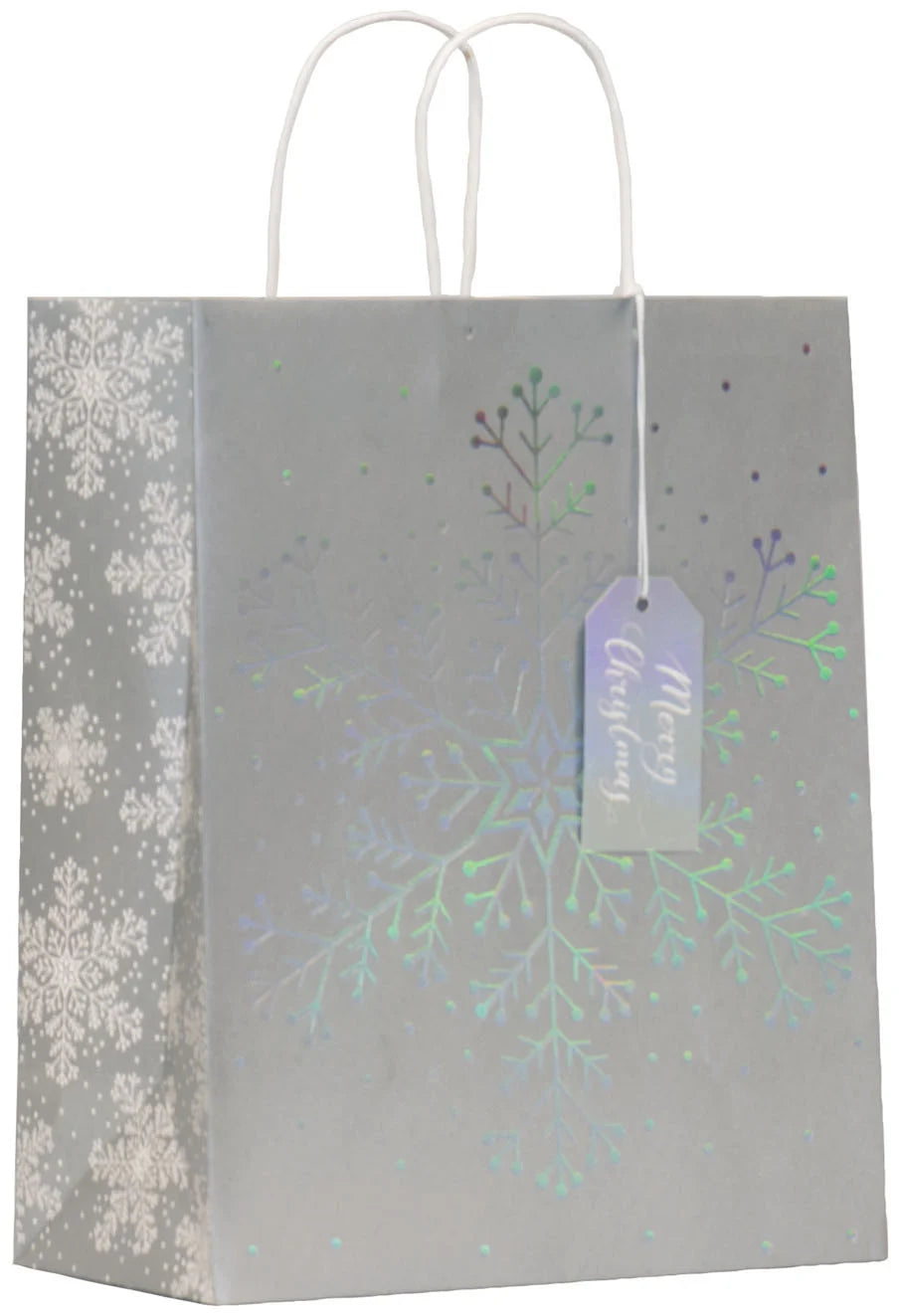 Gift Bag Snowflakes Large