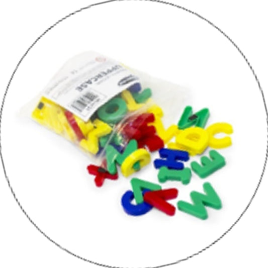 Pack of 52 Show-me Magnetic Uppercase Letters in assorted colours