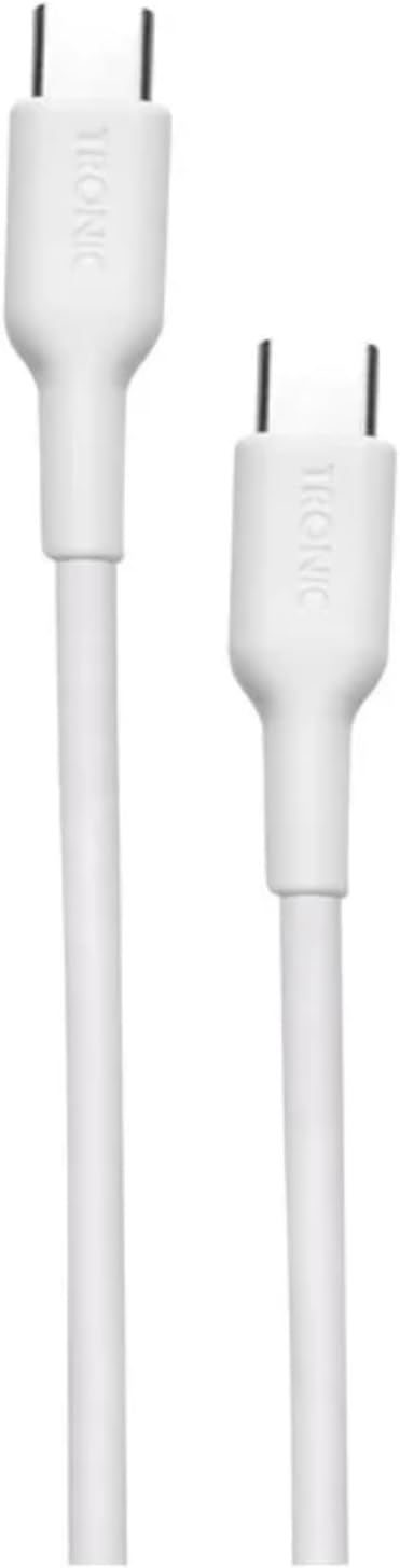 TRONIC Charging and Data Cable for Charging or Data Transfer (Type C to C, White)