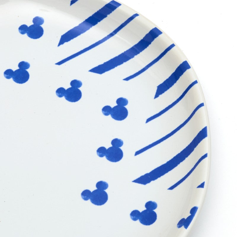 Original Disney Mickey Mouse Blue Pattern Plates, set of 4