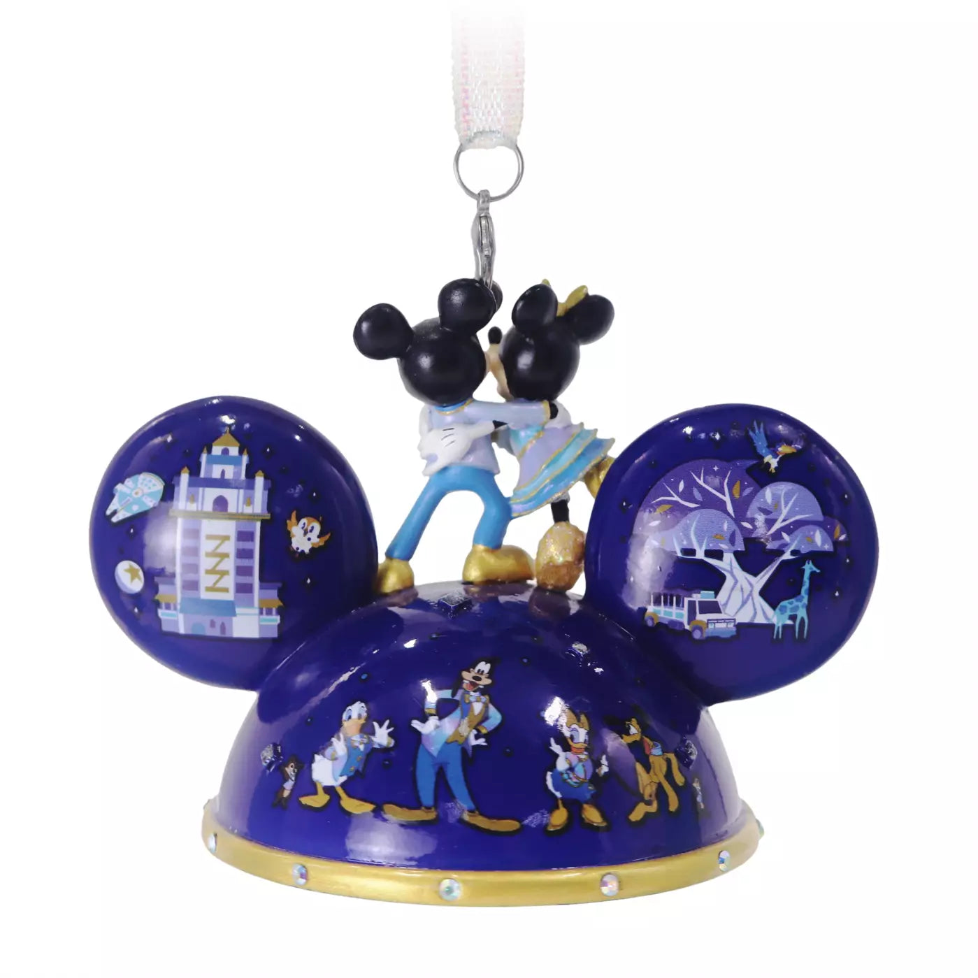 Walt Disney World 50th Anniversary Mickey and Minnie Mouse Light-Up Hanging Ornament