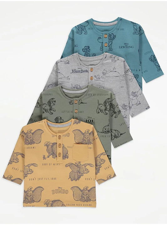 Disney Classic Character Long Sleeve Tops 3 Pack Size 18-24 Months