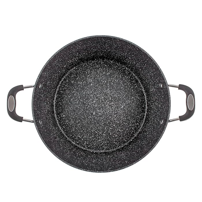 Scoville NEVERSTICK 32cm Non-Stick Stock Pot with Lid ? 8L, Induction-Safe, Dishwasher-Safe, PFOA-Free, Black