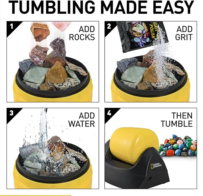 NATIONAL GEOGRAPHIC Starter Rock Tumbler Kit