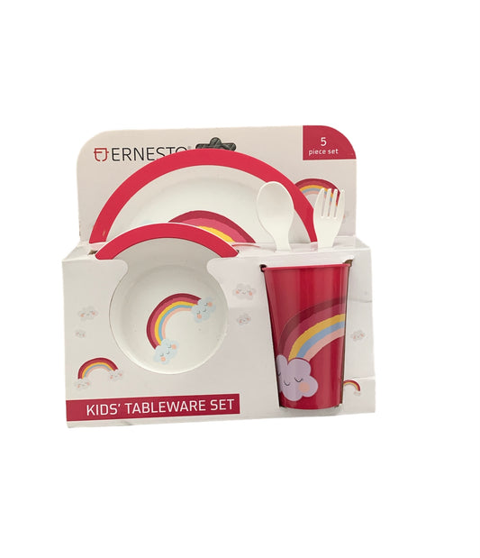 Set of 5-piece plastic children's tableware Ernesto