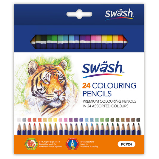 Premium Assorted Colouring Pencils, Pack of 24