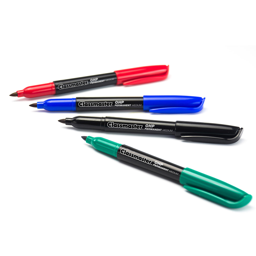 Permanent OHP Pens, Assorted Colours, Pack of 6