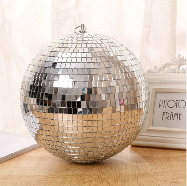 silver mirror ball