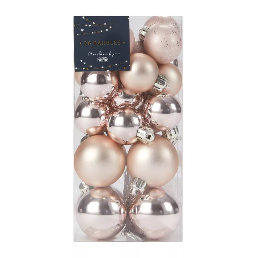 George Home  Gold Christmas Bauble Pack - 26 Pack