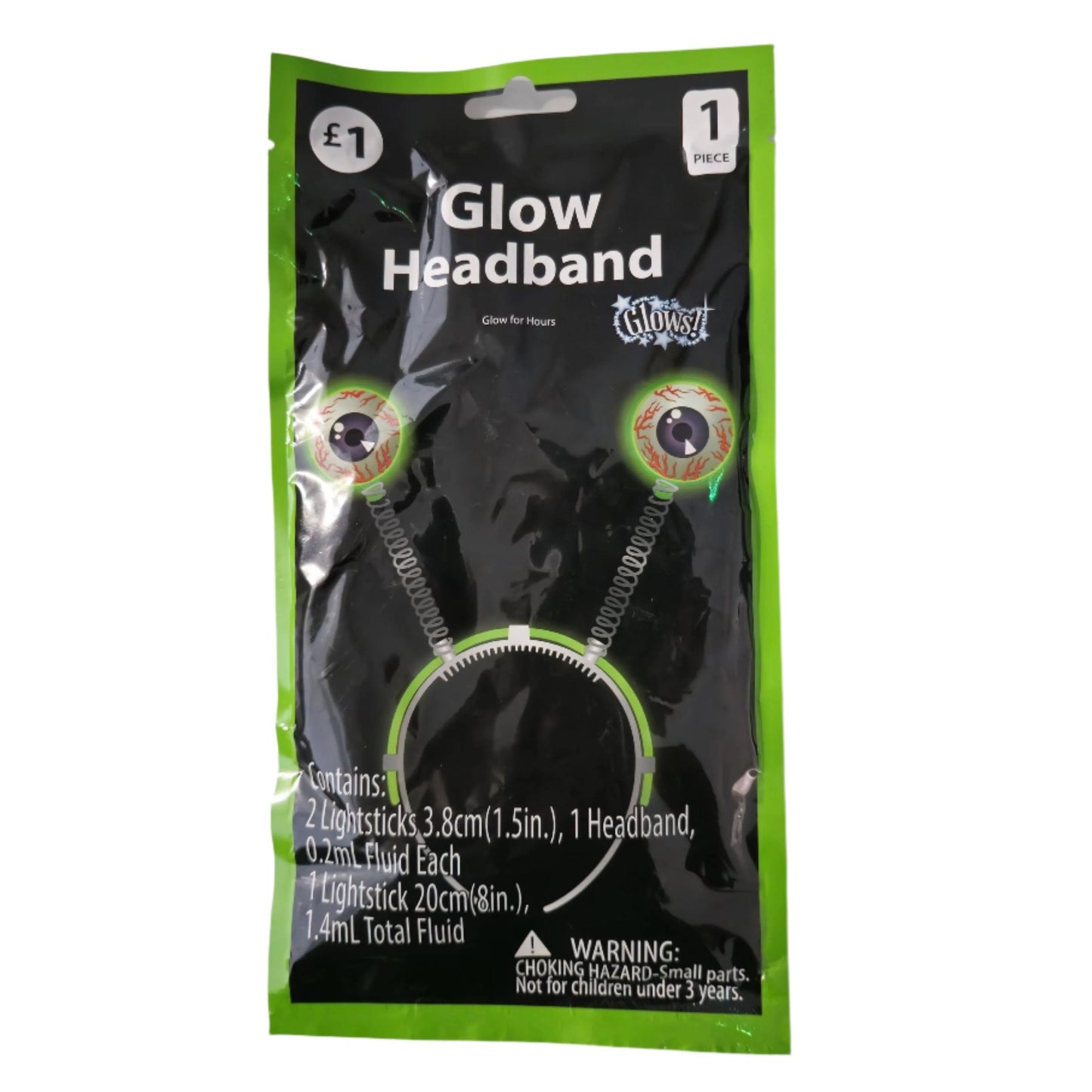 Glow Headband with Eyeball Lightsticks ? Perfect for Halloween