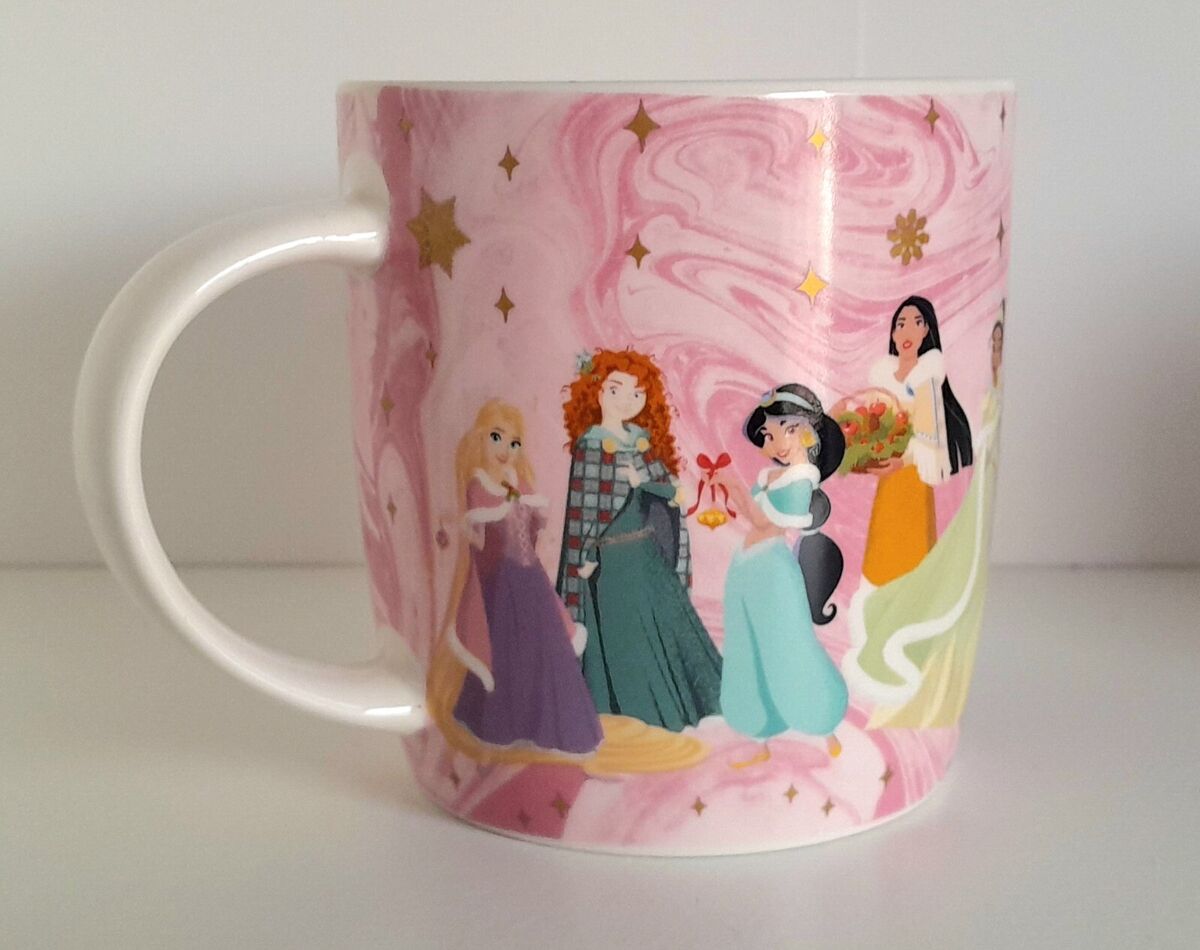 Disney Princess Mug Featuring Belle, Cinderella, Rapunzel, and More