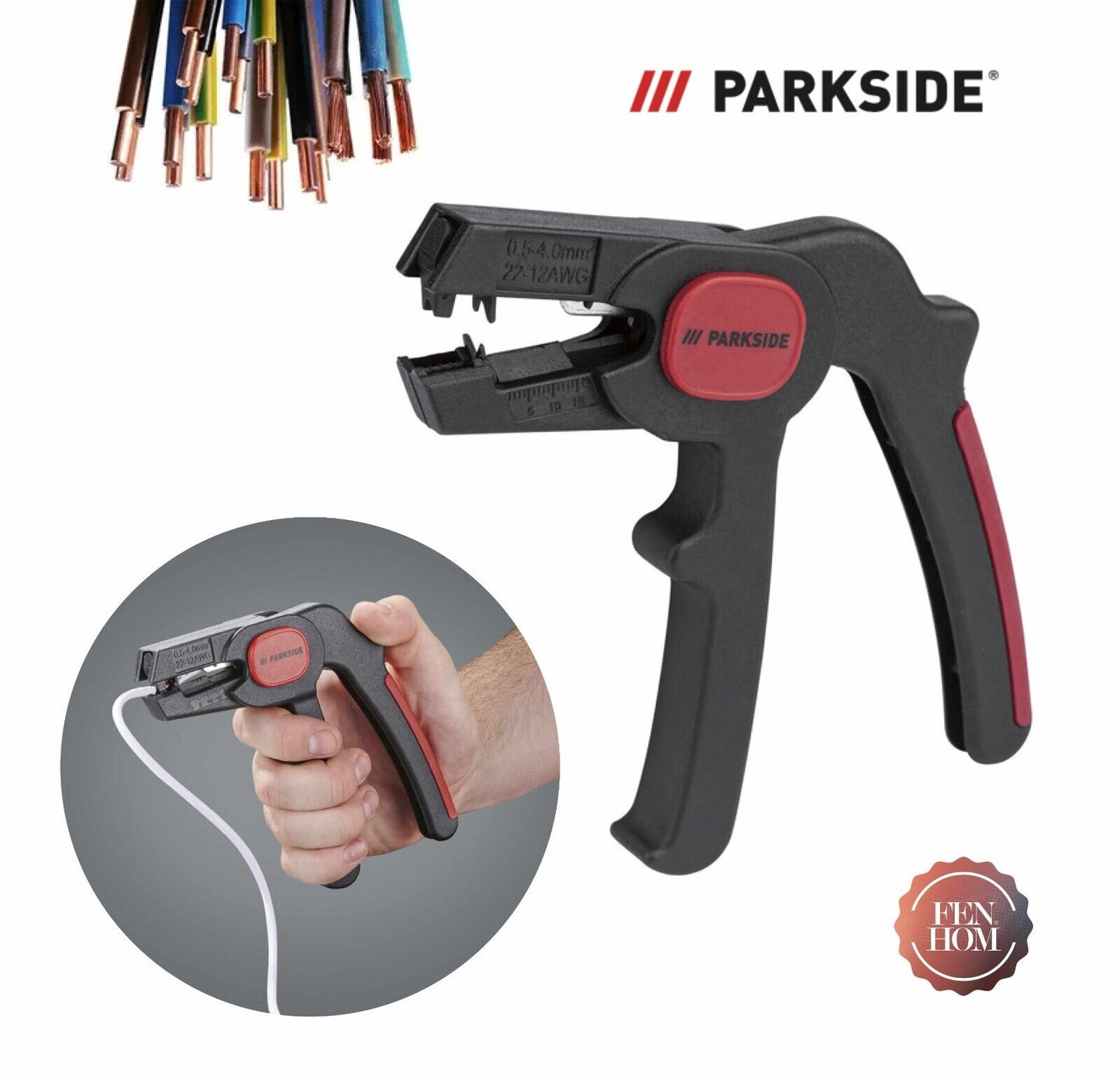 Parkside Automatic Wire Cable Stripper Cutter Pliers Ribbon Electrician Tool Gun