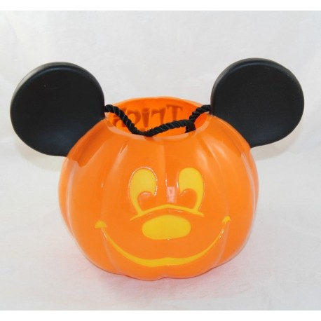 Mickey DISNEYLAND PARIS Pumpkin Halloween Trick or Treat Candy Bucket